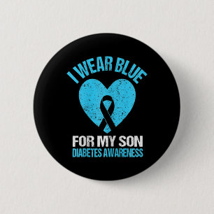 Kinderen die ik blauw voor mijn zoontjes Draag Ronde Button 5,7 Cm