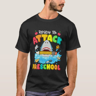 Kinderen die klaar zijn om voorschoolse haai terug t-shirt