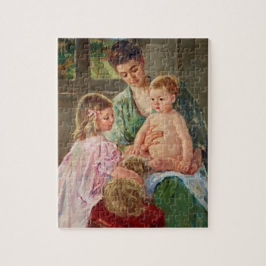 Kinderen die met een hond spelen van Mary Cassatt Legpuzzel (Verticaal)