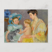 Kinderen die met een kat spelen | Mary Cassatt Pos Briefkaart (Voorkant)