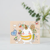 Kinderen die met monster spelen briefkaart (Staand voorkant)