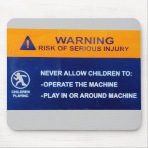 Kinderen die niet op Computer worden toegelaten Muismat