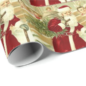  kinderen die op het kerstpapier kijken cadeaupapier (Rol Hoek)