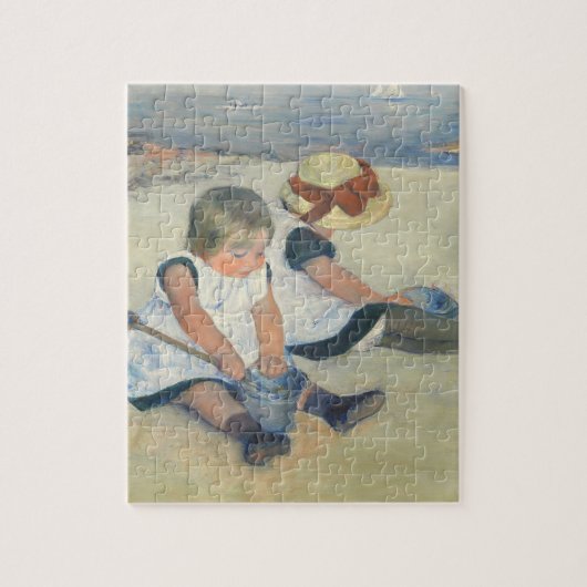 Kinderen die op het strand spelen, 1884 legpuzzel (Verticaal)