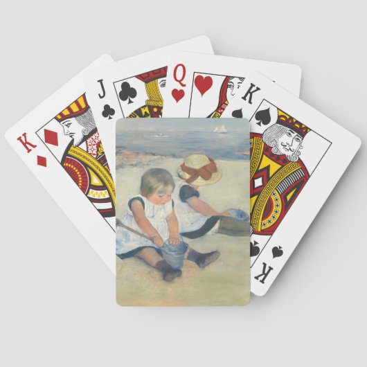 Kinderen die op het strand spelen, 1884 pokerkaarten (Achterkant)