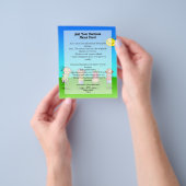 Kinderen die op zondag in de openlucht spelen flyer (Hand)