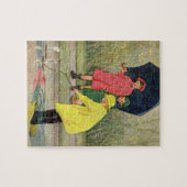  kinderen die Puddles Speelgoed spelen Rijn Legpuzzel (Horizontaal)