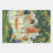 kinderen die Speelgoed zeilboten maken Inpakpapier Vel (Voorkant 2)