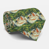 kinderen die Speelgoed zeilboten maken Stropdas (Opgerold)