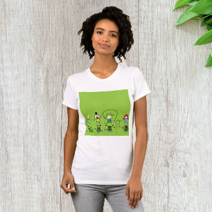 Kinderen die vrouwen T-Shirt spelen