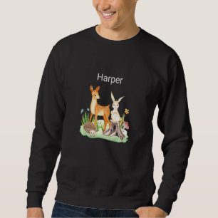 Kinderen Dier hert konijn egel Harper Premium Trui