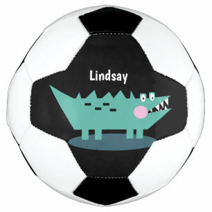 Kinderen Dier Krokodil  Print Monogram Naam   Voetbal