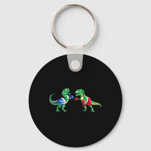 Kinderen Dinosaurus Boksen T Rex T Shirt Cadeau Ha Sleutelhanger