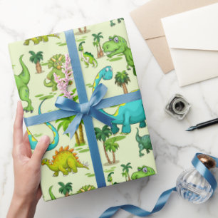 Kinderen Dinosaurus Pret  Cadeaupapier