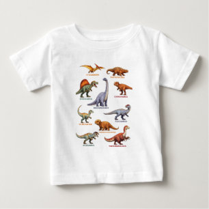 Kinderen Dinosaurus T-Shirt – Kleurrijke Dino Name
