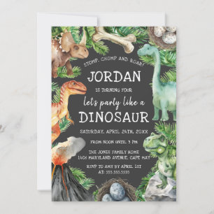 Kinderen Dinosaurus Verjaardag Kaart