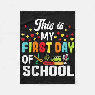Kinderen Dit Is Mijn Eerste Dag Op School Shirt Ck Fleece Deken