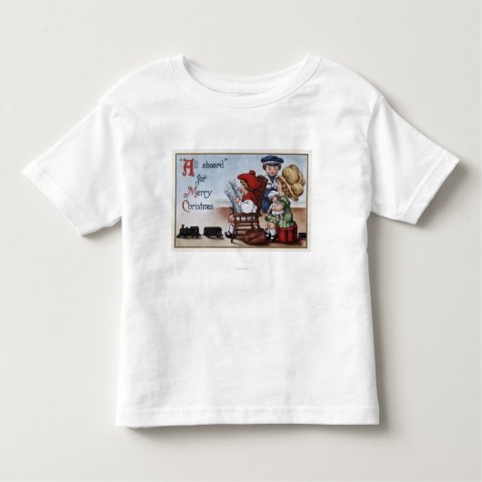 Kinderen doen alsof ze in een trein zitten kinder shirts (Voorkant)