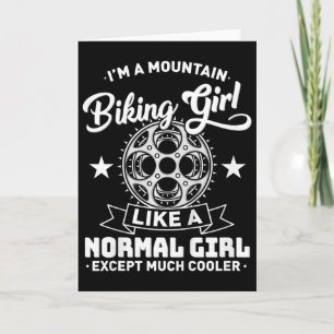 Kinderen Downhill Biker Meisje - Mountain Biken Me Kaart