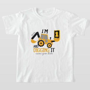 Kinderen Drie 3jr 3de Verjaardag Bouw Jongen 3 Jaa T-shirt