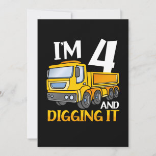 Kinderen Drie 4jr 4de verjaardag Bouw Jongen 4 Jr Kaart