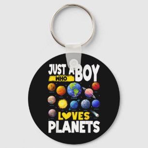 Kinderen een Jongen Die van Planeten Liefheeft Zon Sleutelhanger
