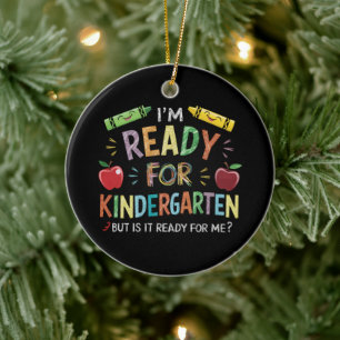 Kinderen eerste dag van de kleuterschool leuk teru keramisch ornament