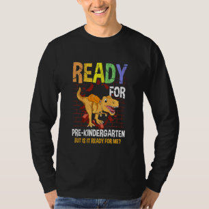 Kinderen eerste dag van pre-kleuter dinosaurus rug t-shirt