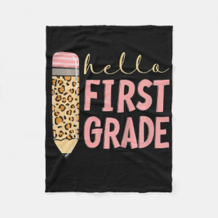 Kinderen eerste schooldag Meisjes Ck naar school H Fleece Deken