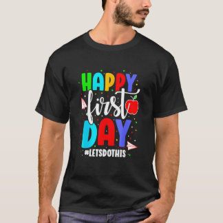 Kinderen eerste schooldag terug naar school jongen t-shirt