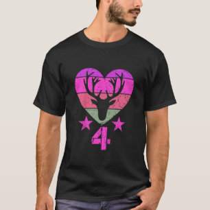 Kinderen Eland Verjaardag 4 Jaar Oude Jongen Meisj T-shirt