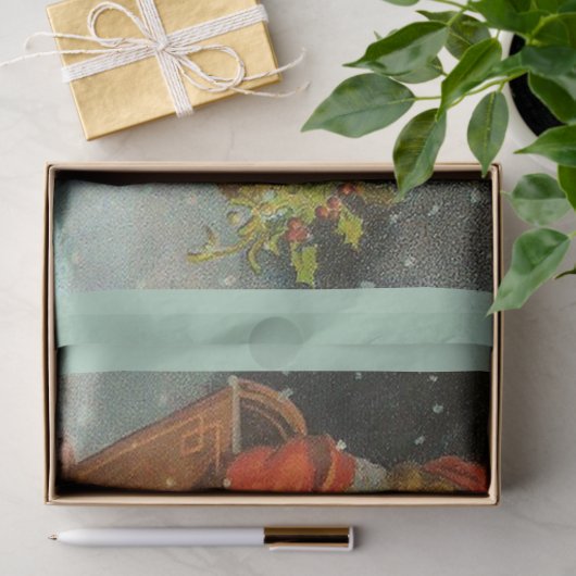  kinderen en kerstbomen tissuepapier (Geschenk)