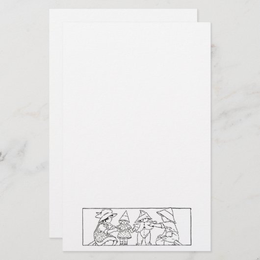Kinderen en speelgoed kunst Stationery Briefpapier (Voorkant / Achterkant)