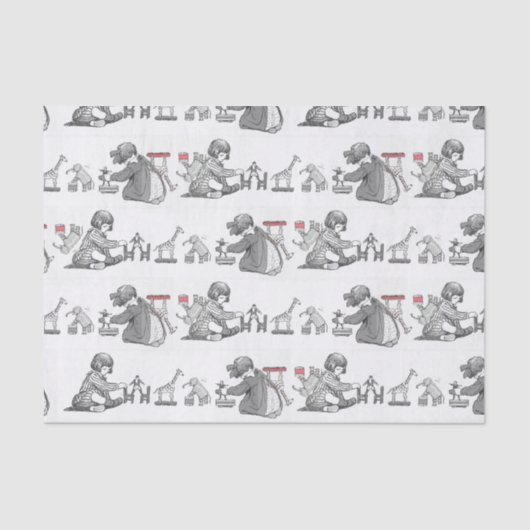  Kinderen en Speelgoed Weefseldocument Tissuepapier (Voorkant)