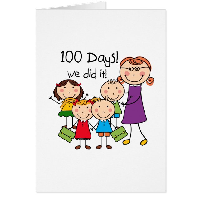 Kinderen en Vrouw leraar 100 dagen (Voorkant)