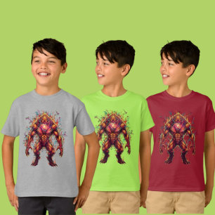 Kinderen Epic Vurig Monster Graffiti Kledingstuk T-shirt