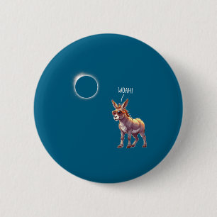 Kinderen Ezel Zonsverduistering Boer Vader Ronde Button 5,7 Cm