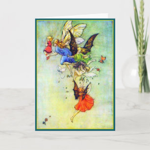 Kinderen & Faerie Tekening - Wenskaart Kaart
