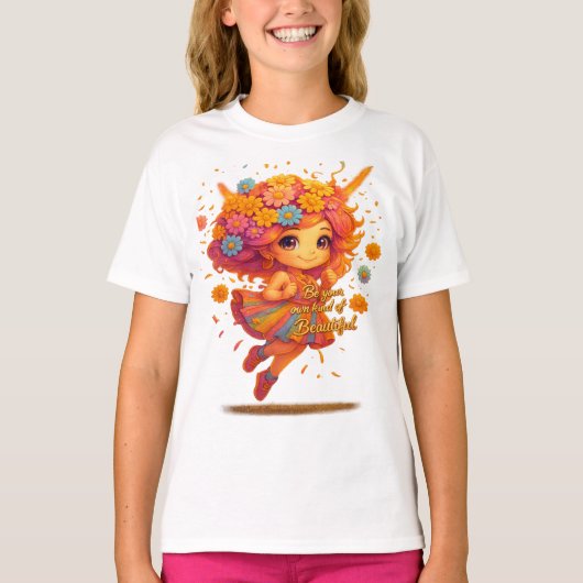 Kinderen Fairy T-shirt - "Be Bright, Be Beautiful" (Voorkant)