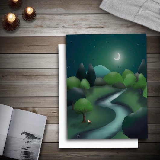 Kinderen Fantasy Book Illustration Blank Kaart