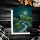 Kinderen Fantasy Book Illustration Blank Kaart