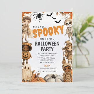 Kinderen feestelijke verkleedpartij Halloween kost Kaart