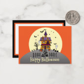 Kinderen Fijne Halloween Spelonk Notitiekaartje (Voorkant / Achterkant in situ)