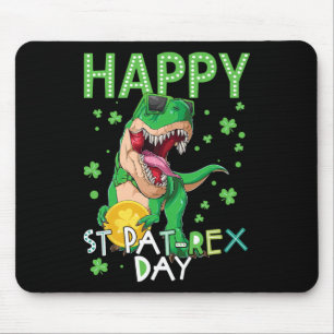 Kinderen Fijne St Patricks Dag T-rex Dinosaur Boy  Muismat