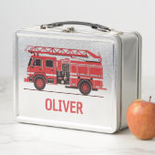 Kinderen Fire Truck Silhouette gepersonaliseerd (In situ)