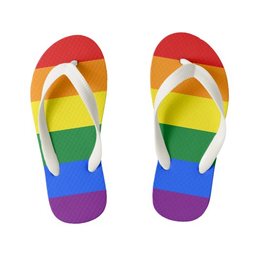 Kinderen Flip Flops - Pride Vlag Kleuren (Voetbed)
