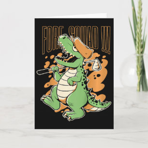 Kinderen Fore Squad T-rex Dinosaur Golf Speler Gra Kaart
