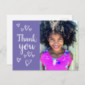 Kinderen Foto Bedankkaart Briefkaart (Voorkant / Achterkant)