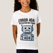 Kinderen Fout 404 Motivatie Niet Gevonden T-Shirt