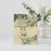  kinderen, Garden Wall Jessie Willcox Smith Briefkaart (Staand voorkant)